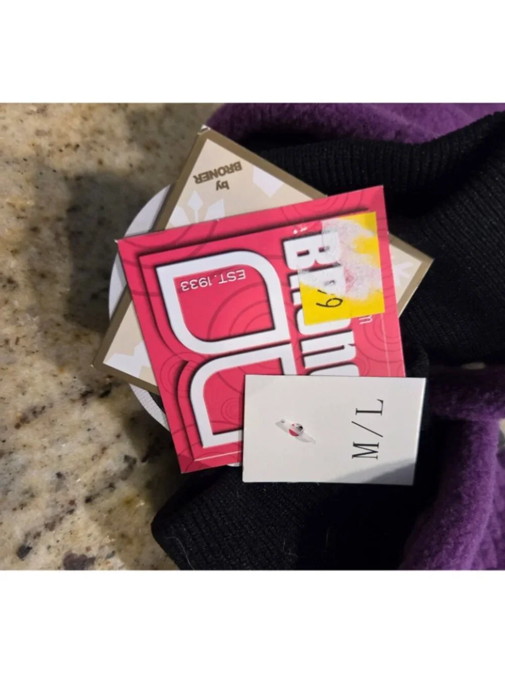 New! Broner Purple Fleece Water Proof Liner Winter Gloves Women Sz M/L Thinsulat